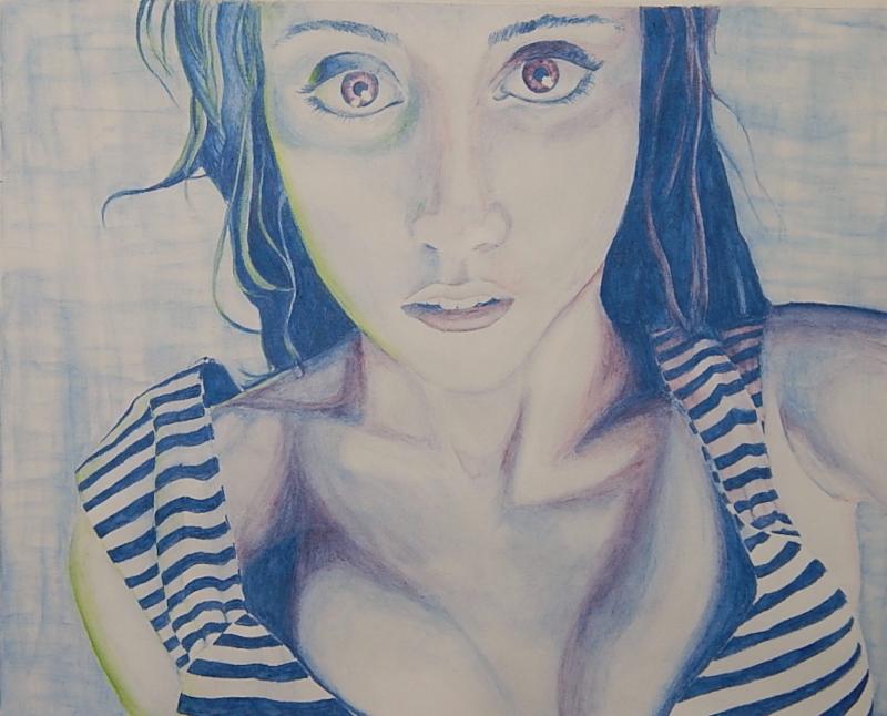 ORR senior Madeline Meyer's self portrait is one of five pieces that will be on display at the upcoming exhibit. COURTESY MADELINE MEYER